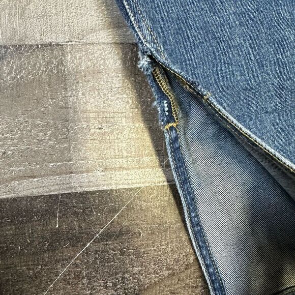 Everlane Women’s Size 28 Slit High Waist Bootcut Jeans Blue Dark Wash Denim - Picture 12 of 14